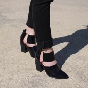 Forever 21 black cutout booties